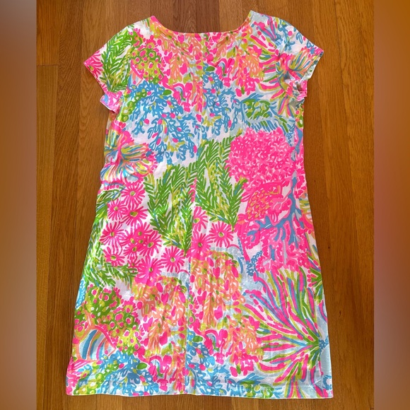 Lilly Pulitzer Brewster Dress in More Lovers Coral Pink Women’s Large - Picture 4 of 4